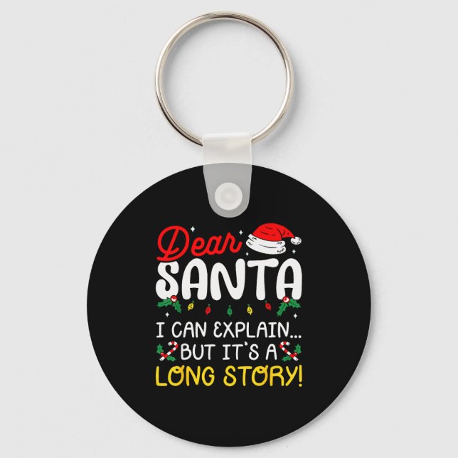 Llavero Dear Santa I Can Explain Pajamas Family Matching C (Anverso)