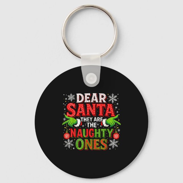 Llavero Dear Santa They Are The Naughty Ones Christmas  (Anverso)