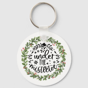 Llavero Debajo de la guirnalda de color Mistletoe