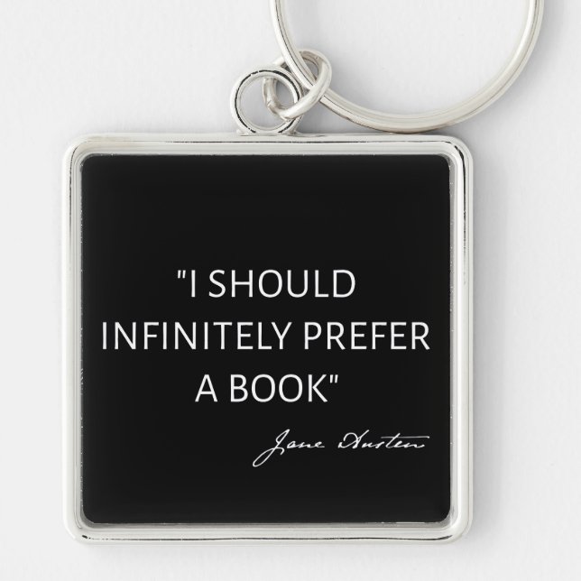Llavero Debería Preferir Infinitamente Un Libro - Jane Aus (Frente)