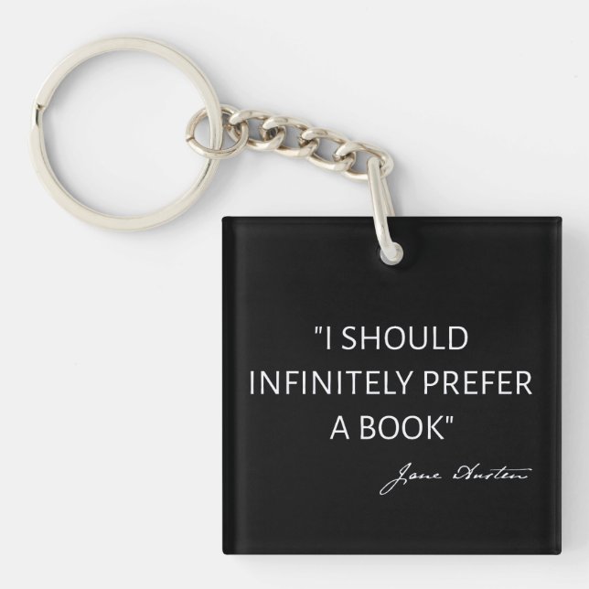 Llavero Debería Preferir Infinitamente Un Libro - Jane Aus (Frente)