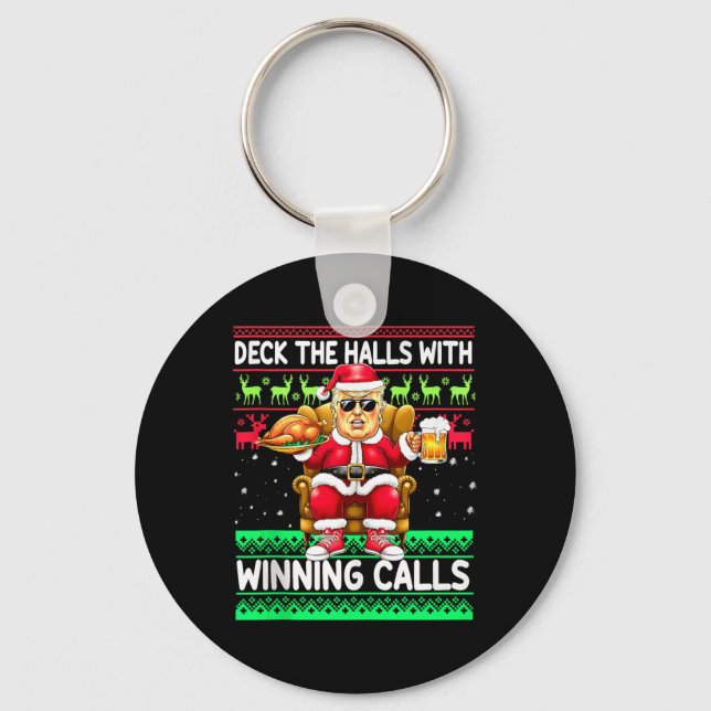 Llavero Deck The Halls With Wints Call - Trump Santa Ch (Anverso)