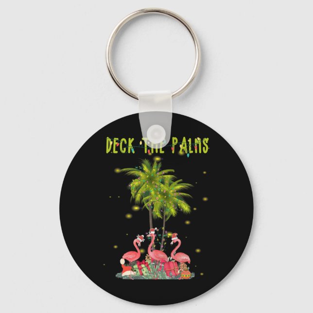 Llavero Deck The Palms Navidades Hawaianos Luces Palm Flam (Anverso)
