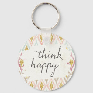 Llavero Deco suave V   Think Happy