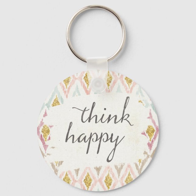 Llavero Deco suave V | Think Happy (Anverso)