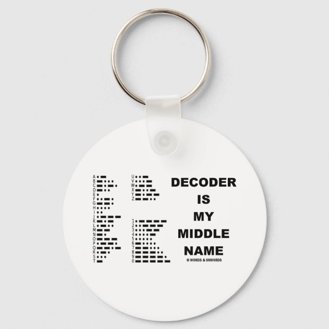 Llavero Decoder Es Mi Nombre Medio (Código Morse) (Anverso)