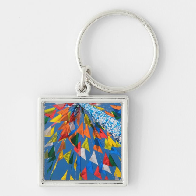 Llavero Decoración de la bandera triangular (Frente)