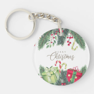 Llavero Decoración de Regalos de Árbol de Navidad de Feliz