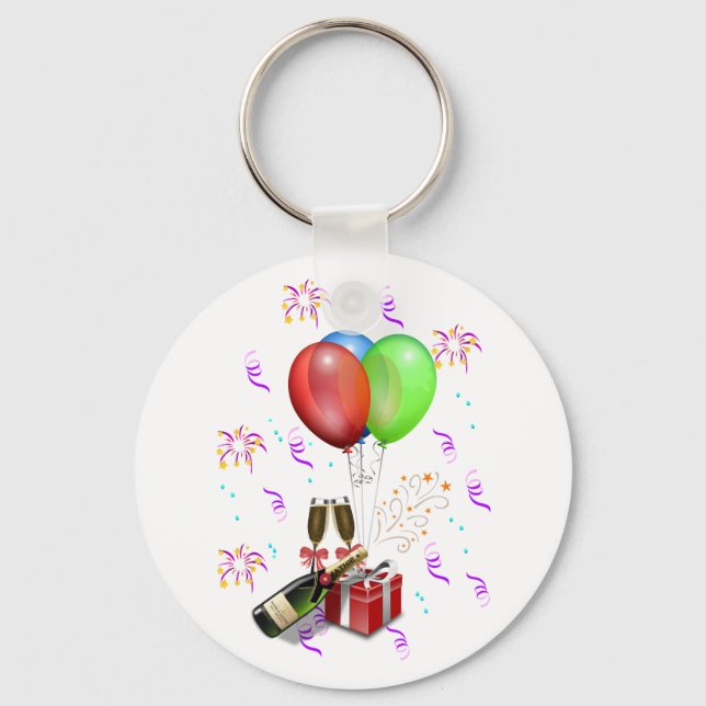 Llavero Decoraciones de Celebración (Anverso)