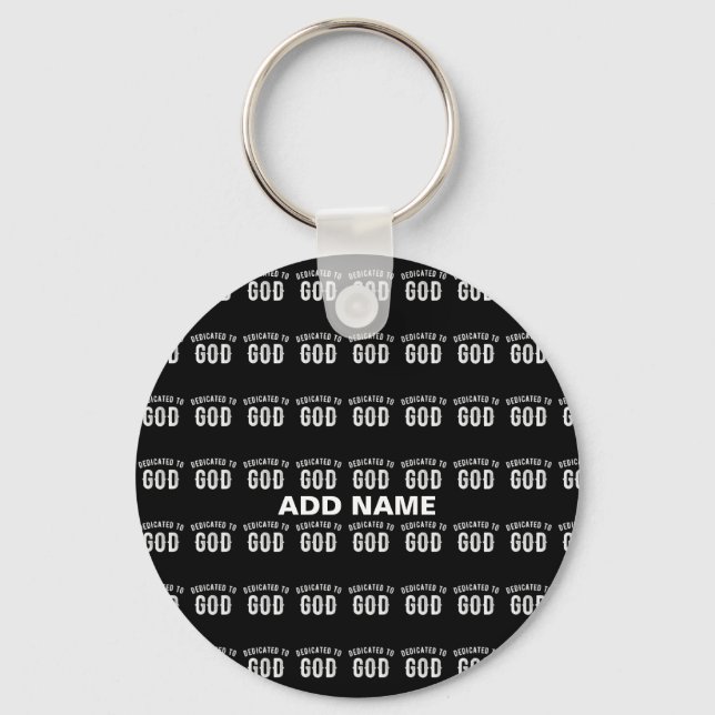 LLAVERO DEDICADO A DIOS PERSONALIZABLE GUAY TEXTO BLANCO (Anverso)