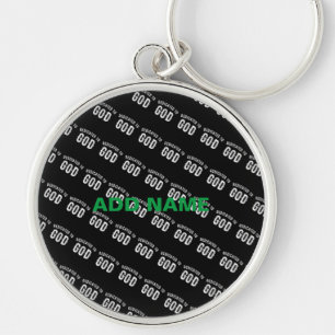LLAVERO DEDICADO A DIOS PERSONALIZABLE GUAY TEXTO BLANCO