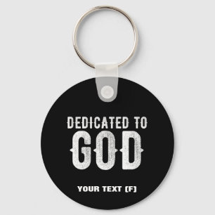 LLAVERO DEDICADO AL TEXTO BLANCO DEL PERSONALIZABLE GUAY D