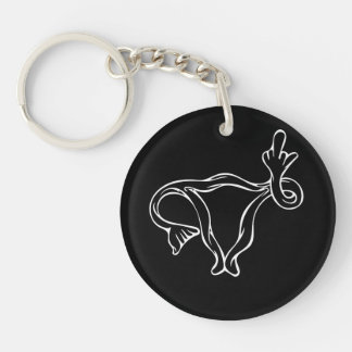 Llavero Dedo medio Uterus Pro-elección