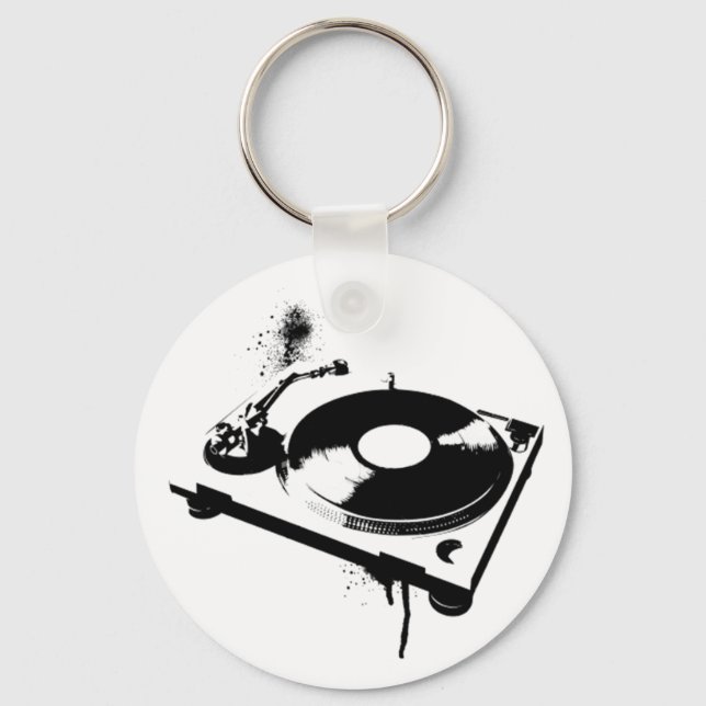Llavero Deejay DJ Turntable Keychain | Regalos musicales d (Anverso)