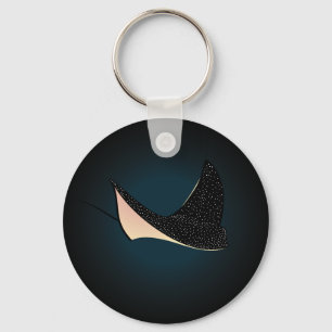 Llavero Deep Blue Underwater Spot Sea Ray Fish