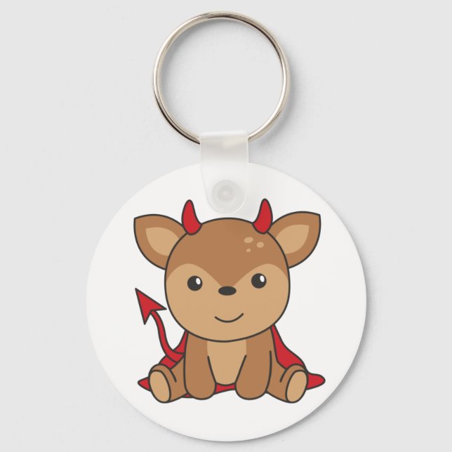 Llavero Deer Halloween Cute Devil Witch Costume Keychain (Anverso)
