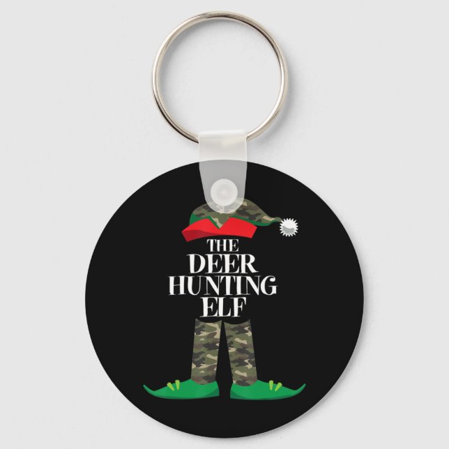 Llavero Deer Hunting Elf Matching Group Family Elf Christm (Anverso)