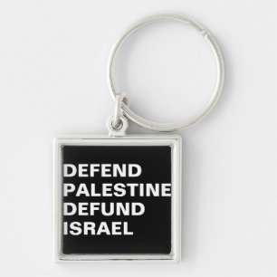 Llavero Defender Palestina defunde Israel- Anti Israel