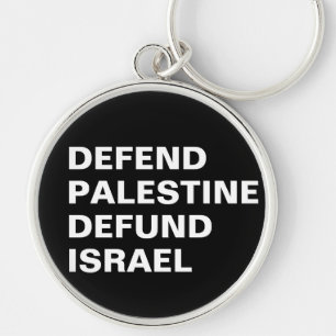Llavero Defender Palestina defunde Israel- Anti Israel