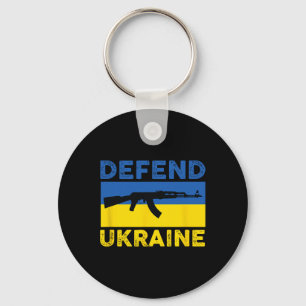 Llavero Defender Ucrania - Apoyar Ucrania - Bandera Ak-47