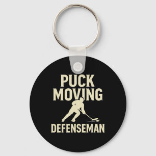 Llavero Defensa Jugador Hockey Defensor Puck Moviendo