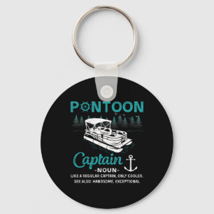 Llavero Definición de Capitán de Pontón Divertida Barco de