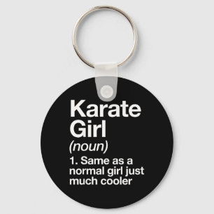 Llavero Definición de chica de karate divertida y descarad