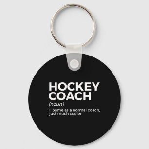 Llavero Definición de entrenador divertido de hockey