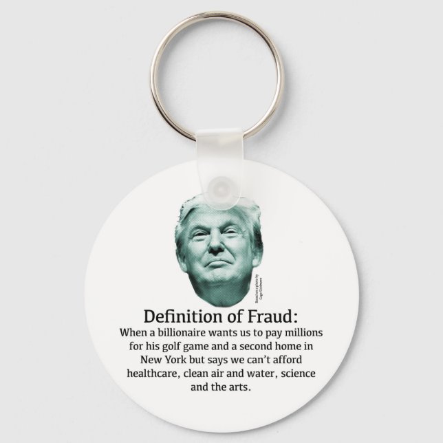 Llavero Definición de fraude - TRUMP (Anverso)
