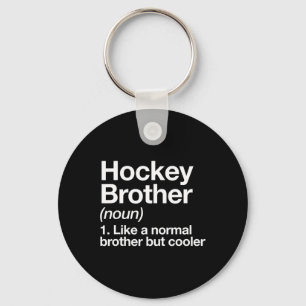 Llavero Definición de hermano de hockey divertido deportes