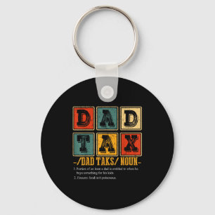 Llavero Definición de impuesto de papá retro divertido Dad