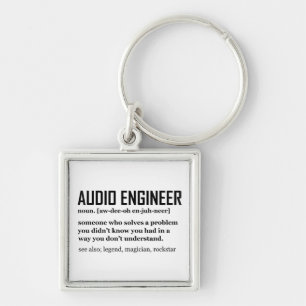 Llavero Definición de ingeniería de audio de ingeniero de