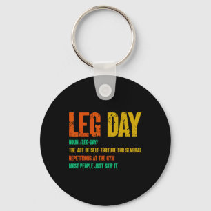 Llavero Definición de Leg Day Gym Pump Sobredimensionamien