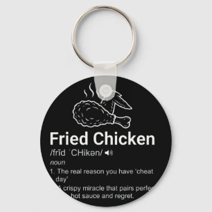 Llavero Definición de Pollo Frito Diccionario Divertido Su