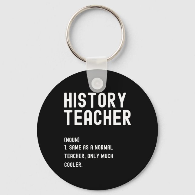 Llavero Definición de profesor de historia primer día de c (Anverso)