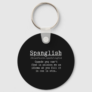 Llavero Definición de Spanglish Divertida Profesora de Esp