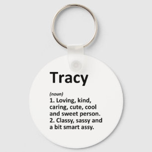 Llavero Definición de Tracy Nombre Personalizado Cumpleaño