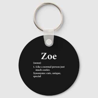 Llavero Definición del nombre Zoe Divertida D 