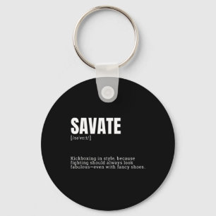 Llavero Definición divertida de Savate Hobby Kickboxing en