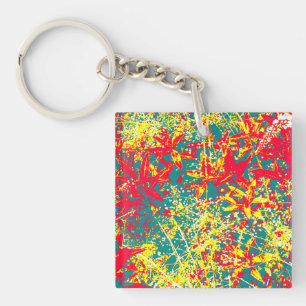 Llavero Deja amarillo y blanco rojo verde