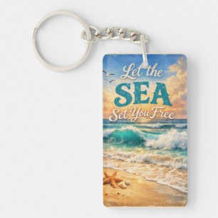 Llavero Deja que el mar te libere – olas relajantes del oc