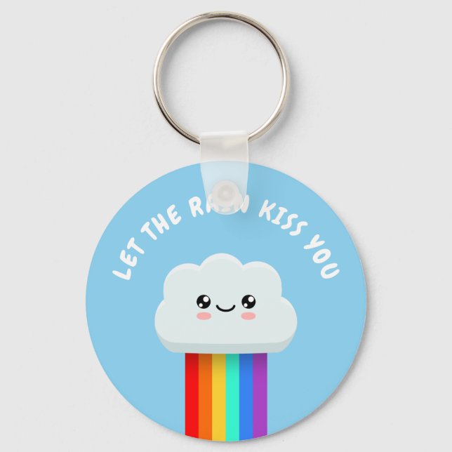 Llavero Deja que la lluvia te bese (Anverso)