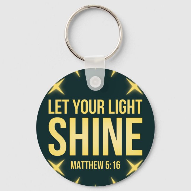 Llavero Deja que tu luz brille Matthew 5:16 (Anverso)