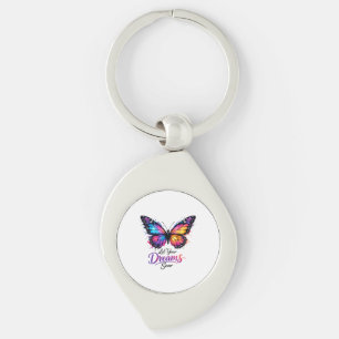 Llavero Deja que tus sueños vuelen – Mariposa Colorida