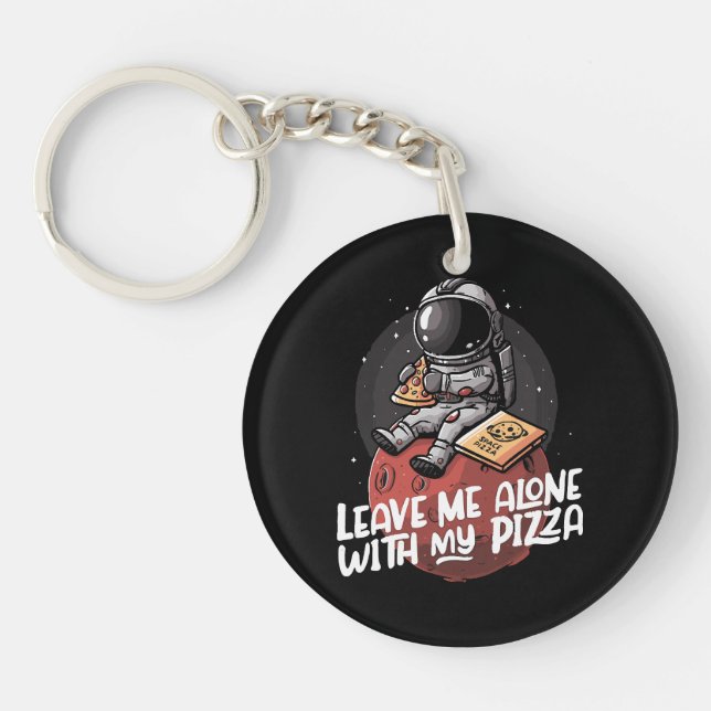 Llavero Déjame Solo Con Mi Pizza (Frente)
