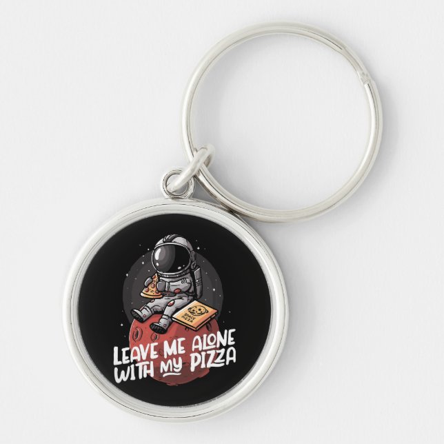 Llavero Déjame Solo Con Mi Pizza (Frente)