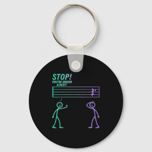 Llavero Dejar De Estar Debajo De La Hoja De Chiste Del Pro