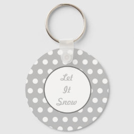 Llavero Dejar que nieve Keychain (gris y blanco)