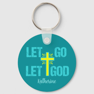 Llavero Dejemos que Dios acabe con la cruz cristiana