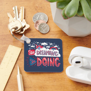 Llavero Dejen de soñar, empiecen a hacer Metalizado azul d